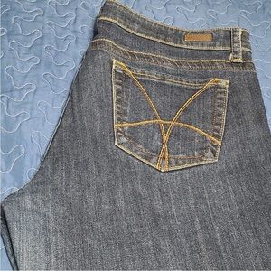 Kut From The Kloth Womens Denim Jeans 16 Blue Stevie Straight Mid Rise Dark Wash